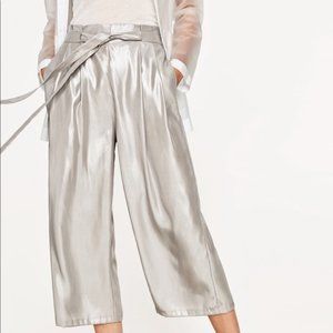 Zara High Waist Culottes | Sliver Trousers